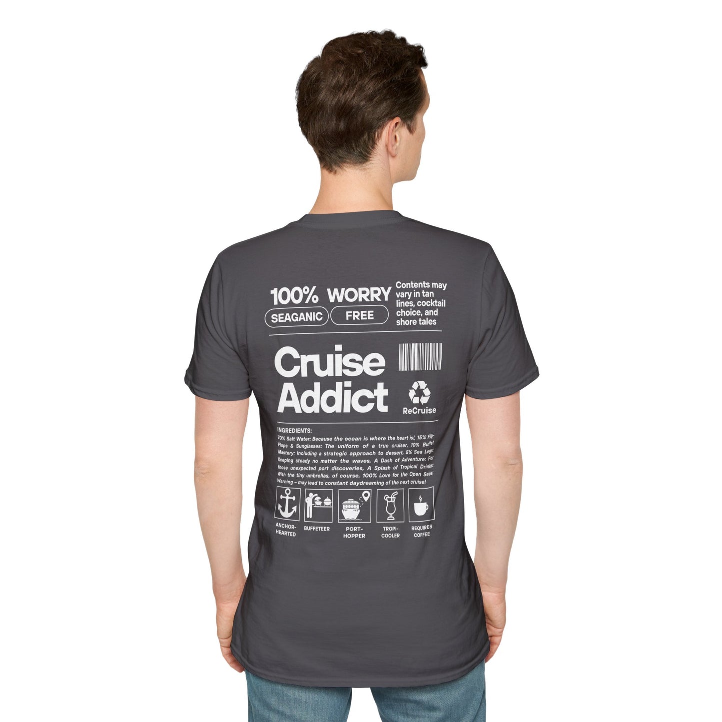 Cruise Addict Softstyle T-Shirt – 100% Ring-Spun Cotton, Lightweight Comfort, DTG Front & Back Print