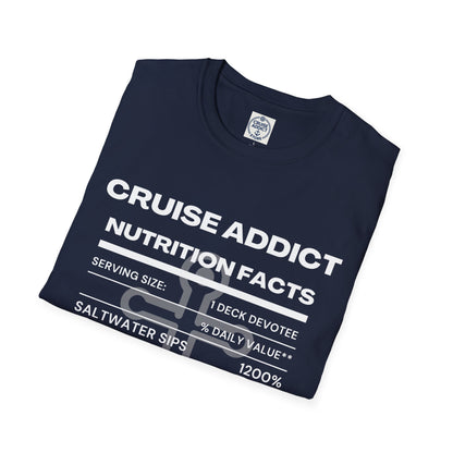 Cruise Addict Nutrition Label T-Shirt  Unisex Softstyle Shirt