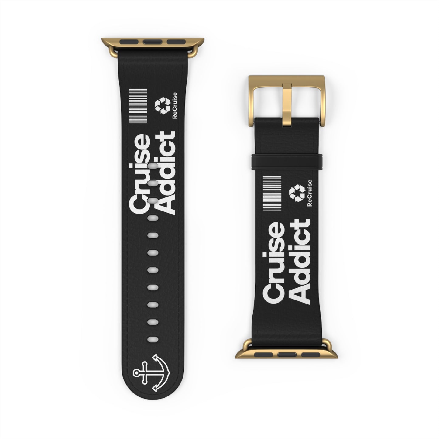 Cruise Addict Watch Band - Anchor Stripe Apple Watch Strap for Ocean Lovers | Summer Cruise & Beach Vibes Accessory