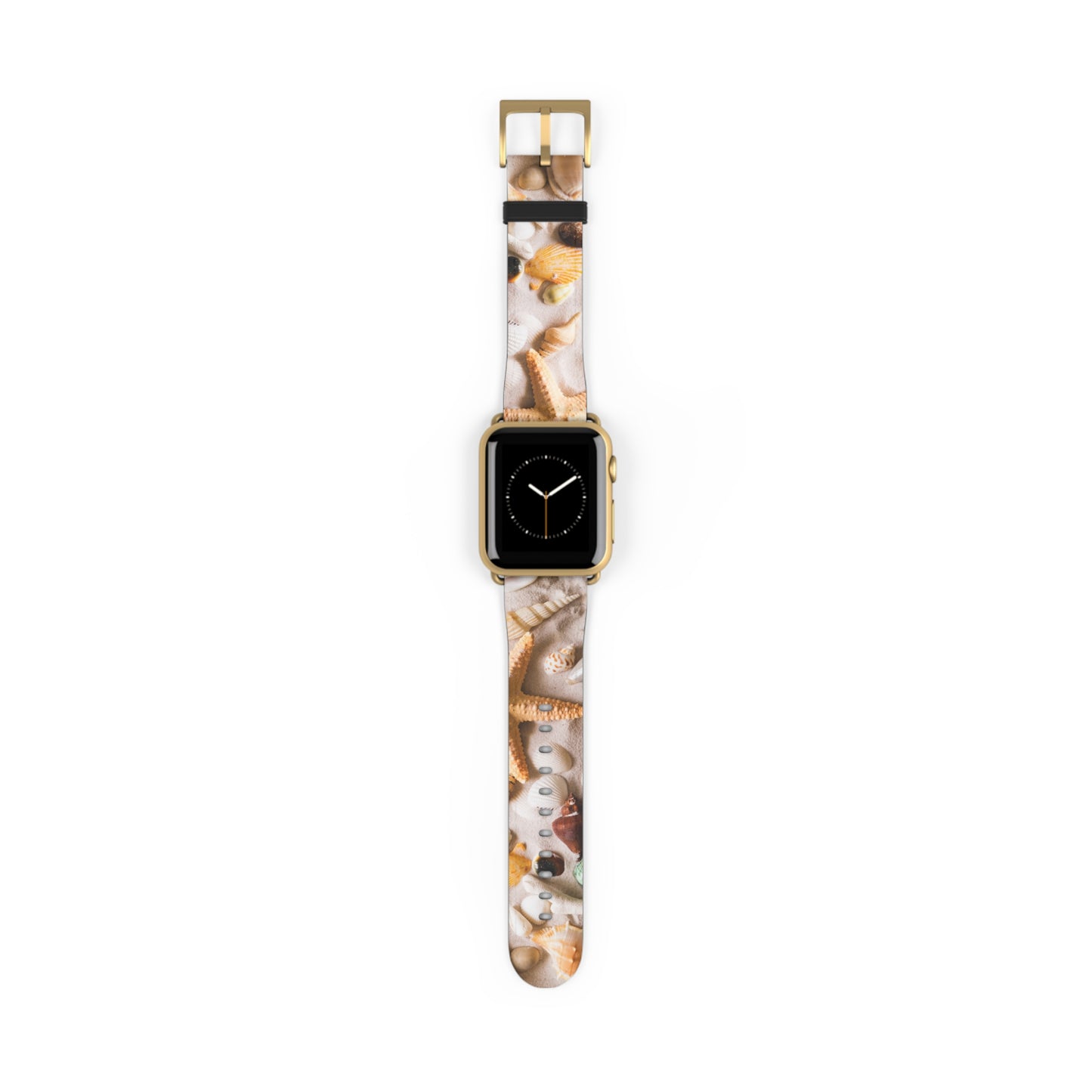 Seashells Striped Apple Watch Band – Nautical Style Strap for Ocean Lovers