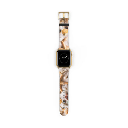 Seashells Striped Apple Watch Band – Nautical Style Strap for Ocean Lovers