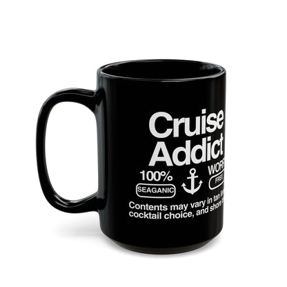 Cruise Addict Black Mug, 15oz