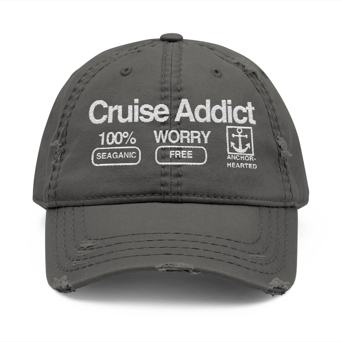 Distressed Hat - Cruise Addict embroidered design