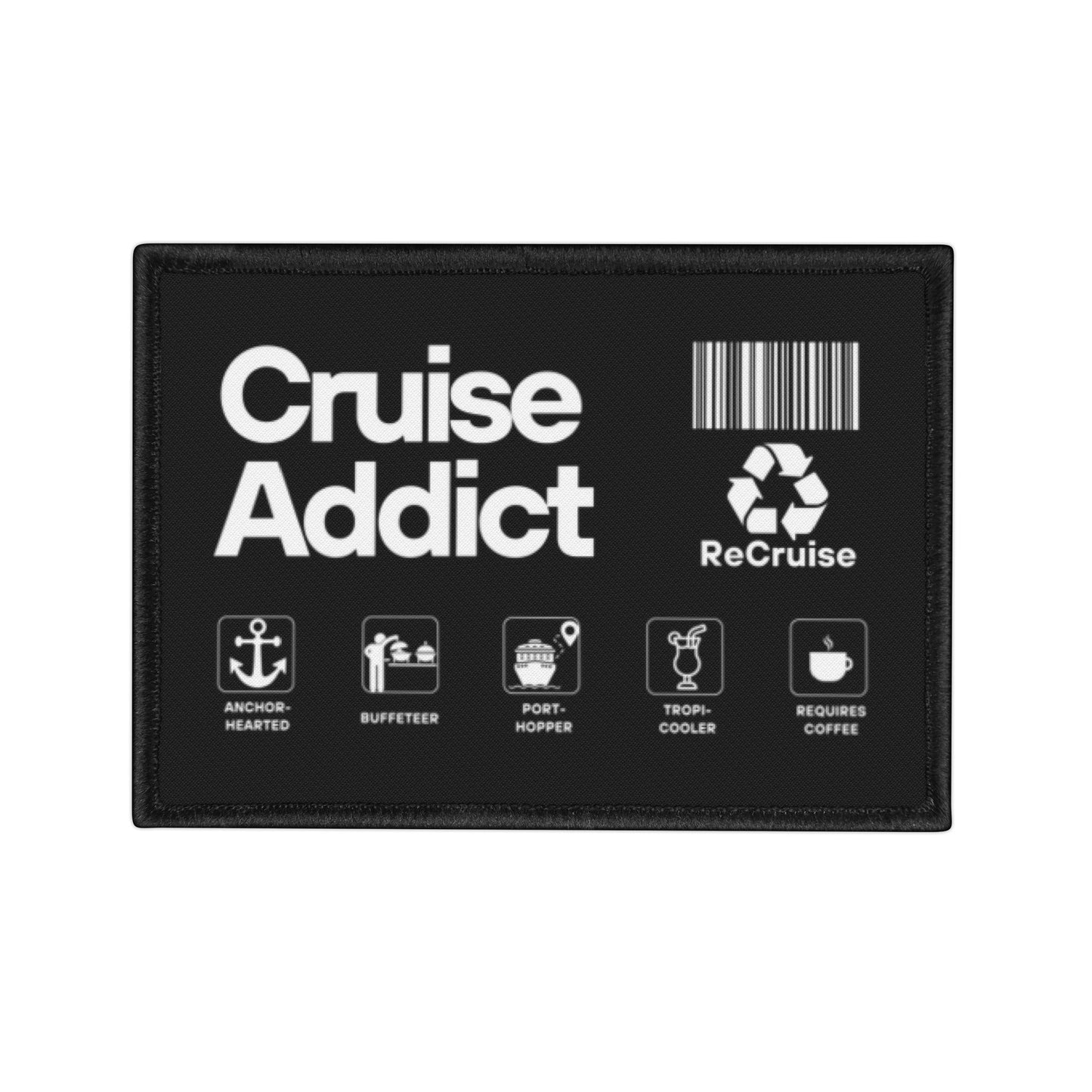 Cruise Addict Iron-On Patch - 3.5" × 2.5" (Rectangle)