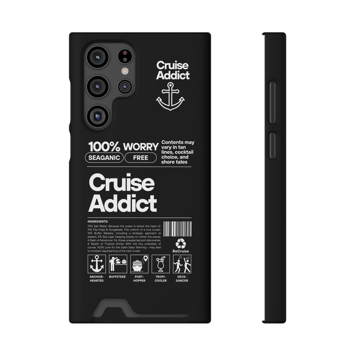 Cruise Addict Phone Case with Card Holder