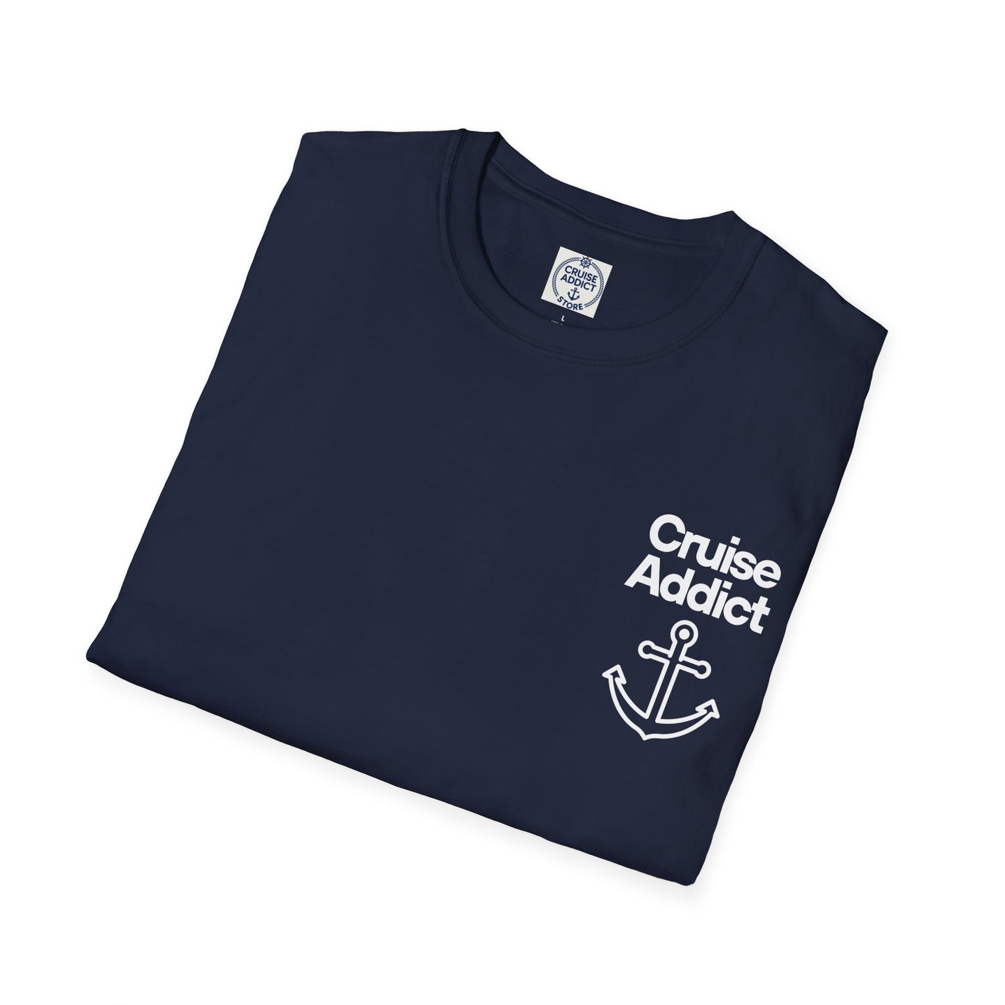 Cruise Addict Softstyle T-Shirt – 100% Ring-Spun Cotton, Lightweight Comfort, DTG Front & Back Print