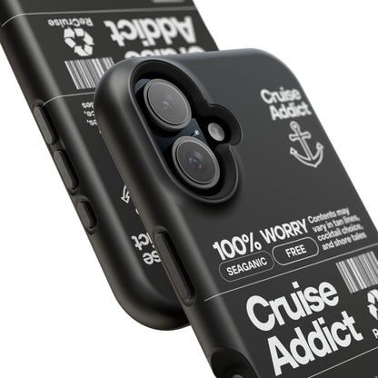 Cruise Addict Magnetic MagSafe® Tough Phone Case – Black Cover for Travelers & Cruise Lovers