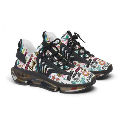 Cruise Addict Island Vibes Women's Mesh Sneakers – Tropical Cruise Shoes, Breathable Comfort, Colorful Vacation Footwear