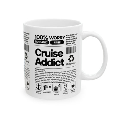 Cruise Addict White Mug, 11oz
