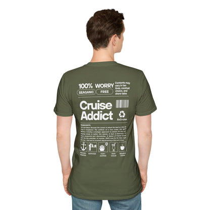 Cruise Addict Softstyle T-Shirt – 100% Ring-Spun Cotton, Lightweight Comfort, DTG Front & Back Print