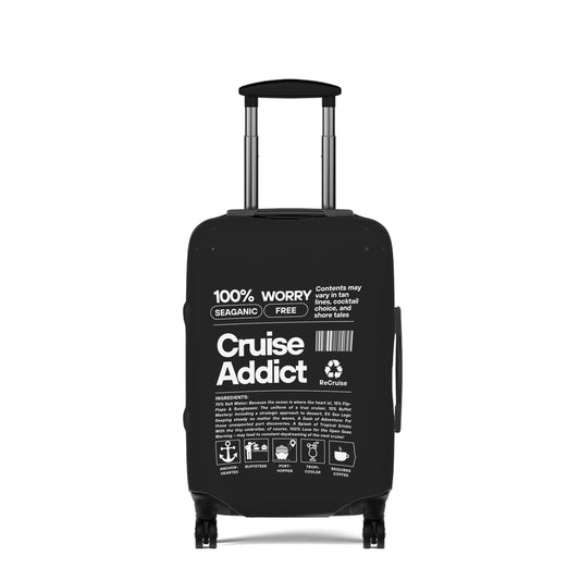 Cruise Addict Luggage Cover -  Multiple Sizes, Easy Handle Access, Durable Zipper