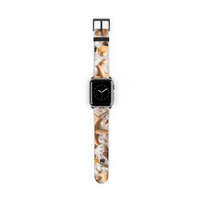 Seashells Striped Apple Watch Band – Nautical Style Strap for Ocean Lovers