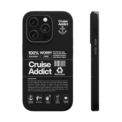 Cruise Addict Magnetic MagSafe® Tough Phone Case – Black Cover for Travelers & Cruise Lovers