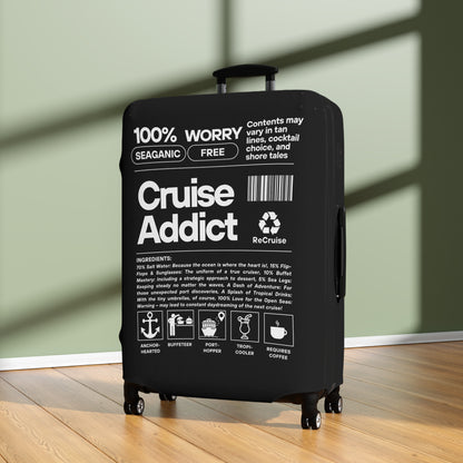 Cruise Addict Luggage Cover -  Multiple Sizes, Easy Handle Access, Durable Zipper