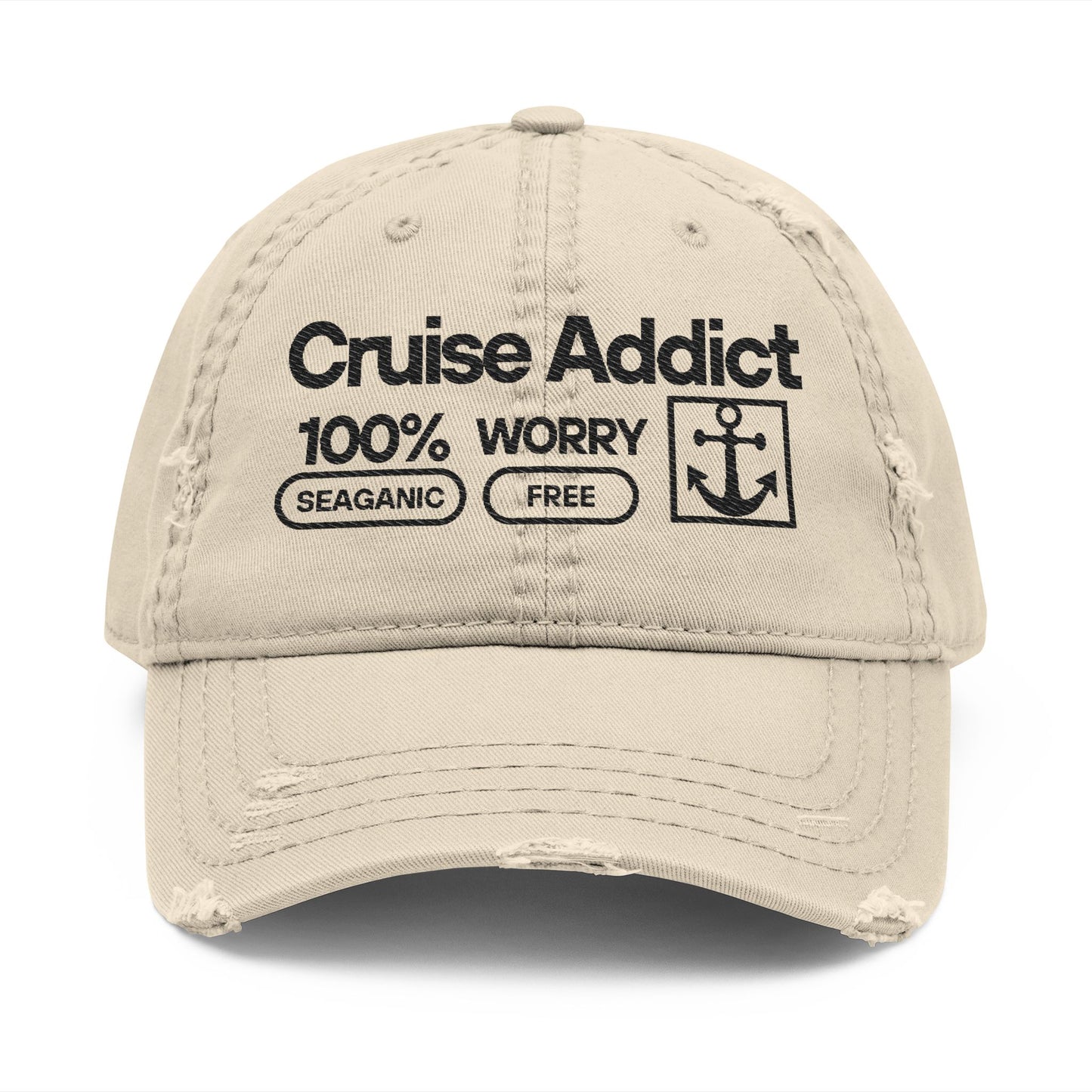 Distressed Hat - Cruise Addict embroidered design