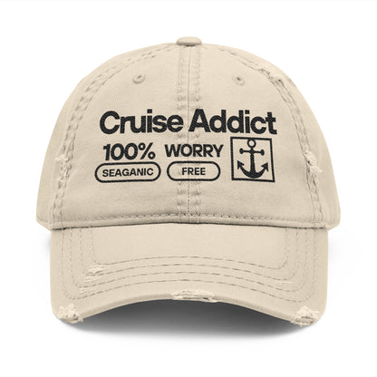 Distressed Hat - Cruise Addict embroidered design