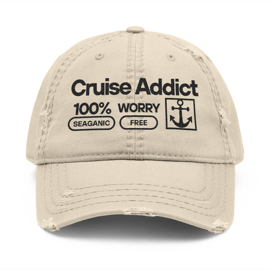 Distressed Hat - Cruise Addict embroidered design
