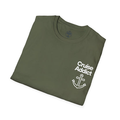 Cruise Addict Softstyle T-Shirt – 100% Ring-Spun Cotton, Lightweight Comfort, DTG Front & Back Print
