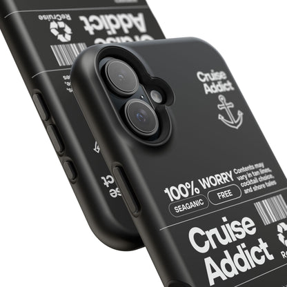 Cruise Addict Magnetic MagSafe® Tough Phone Case – Black Cover for Travelers & Cruise Lovers