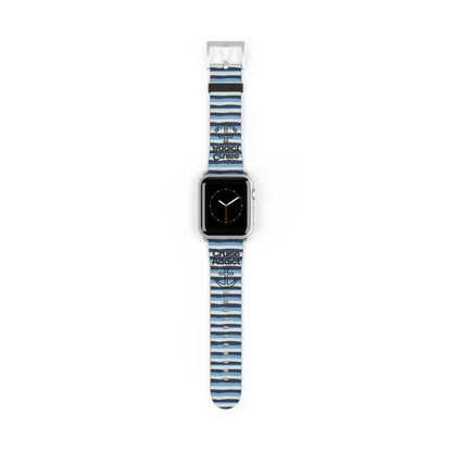 Nautical Striped Watch Band - Summer Style Accessory for Ocean Lovers, Sea Adventure Gear, Gift for Sailors, Beach Vibes, Trendy Watch Strap