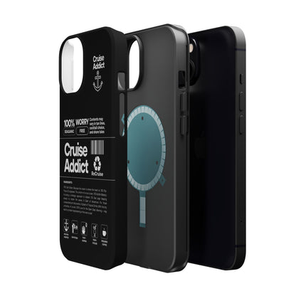 Cruise Addict Magnetic MagSafe® Tough Phone Case – Black Cover for Travelers & Cruise Lovers