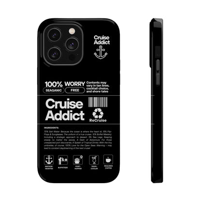 Cruise Addict Magnetic MagSafe® Tough Phone Case – Black Cover for Travelers & Cruise Lovers