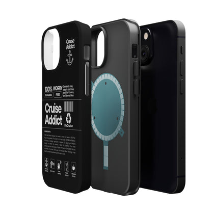 Cruise Addict Magnetic MagSafe® Tough Phone Case – Black Cover for Travelers & Cruise Lovers