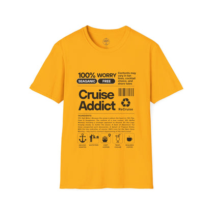 Cruise Addict Softstyle T-Shirt – 100% Ring-Spun Cotton, Lightweight Comfort, DTG Front Print