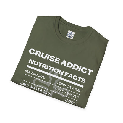 Cruise Addict Nutrition Label T-Shirt  Unisex Softstyle Shirt