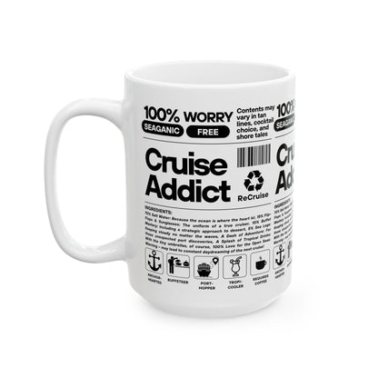 Cruise Addict White Mug, 15oz