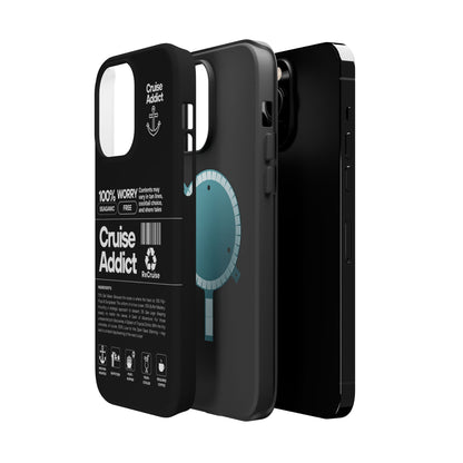 Cruise Addict Magnetic MagSafe® Tough Phone Case – Black Cover for Travelers & Cruise Lovers