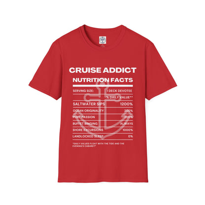 Cruise Addict Nutrition Label T-Shirt  Unisex Softstyle Shirt