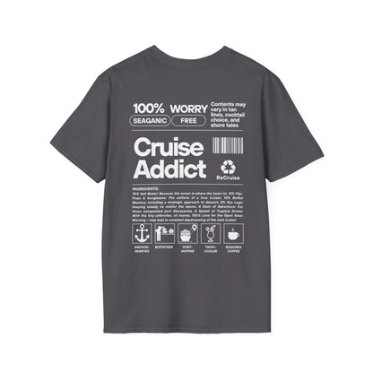 Cruise Addict Softstyle T-Shirt – 100% Ring-Spun Cotton, Lightweight Comfort, DTG Front & Back Print