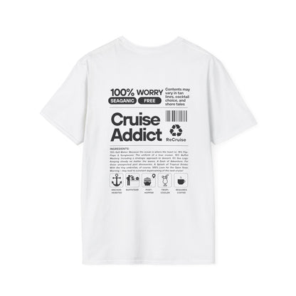 Cruise Addict Softstyle T-Shirt – 100% Ring-Spun Cotton, Lightweight Comfort, DTG Front & Back Print