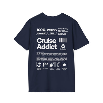 Cruise Addict Softstyle T-Shirt – 100% Ring-Spun Cotton, Lightweight Comfort, DTG Front & Back Print