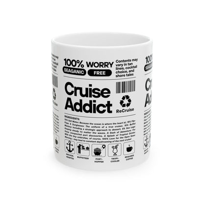 Cruise Addict White Mug, 11oz