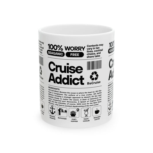 Cruise Addict White Mug, 11oz