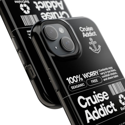 Cruise Addict Magnetic MagSafe® Tough Phone Case – Black Cover for Travelers & Cruise Lovers