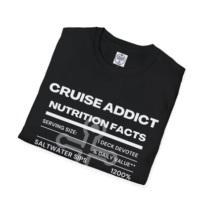 Cruise Addict Nutrition Label T-Shirt  Unisex Softstyle Shirt