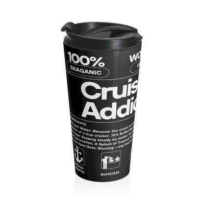 Cruise Addict Travel Mug - Stainless Steel, 15 oz, Insulated, Perfect for Coffee & Tea Lovers