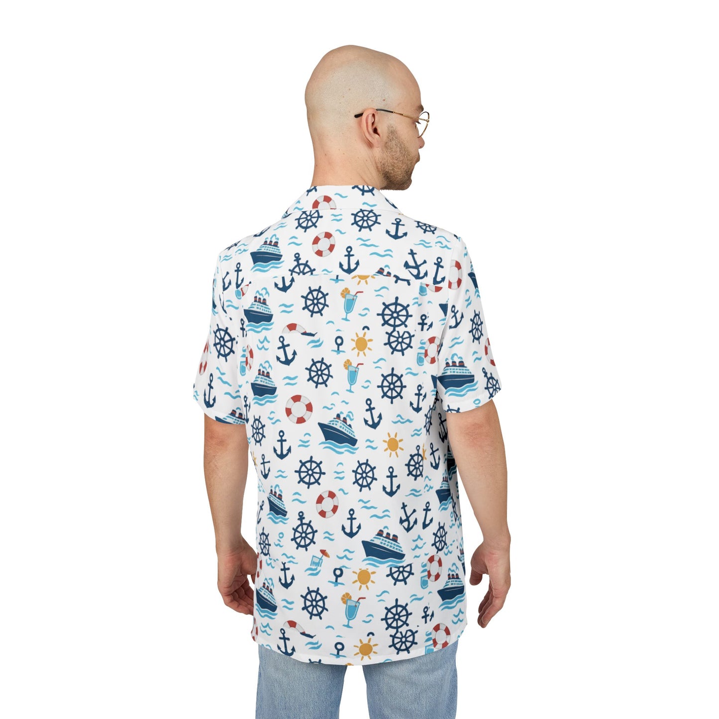 Nautical Hawaiian Shirt - Unisex Button-Down