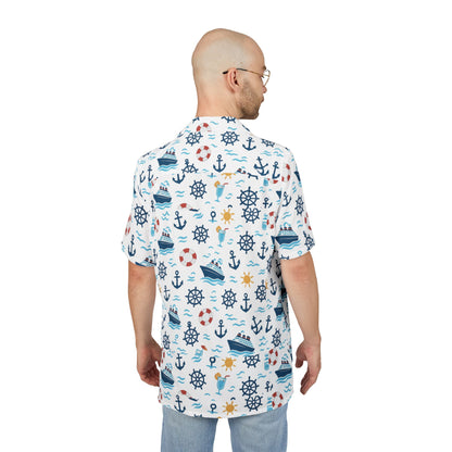 Nautical Hawaiian Shirt - Unisex Button-Down