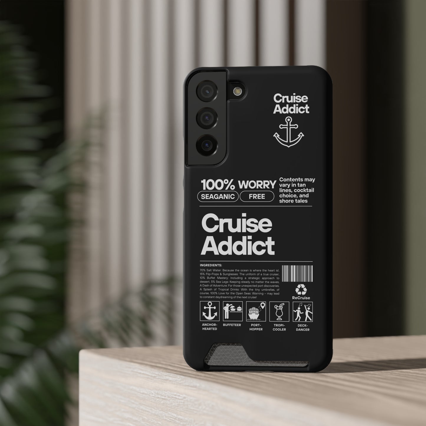 Cruise Addict Phone Case with Card Holder