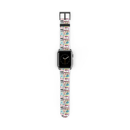 Vacation Icons Tropical Watch Band – Summer Cruise Vibes, Fun Apple Watch Strap for Ocean Lovers