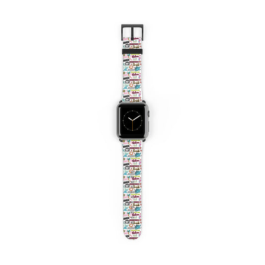 Vacation Icons Tropical Watch Band – Summer Cruise Vibes, Fun Apple Watch Strap for Ocean Lovers