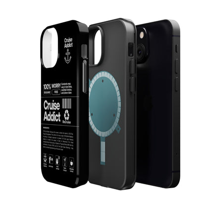 Cruise Addict Magnetic MagSafe® Tough Phone Case – Black Cover for Travelers & Cruise Lovers