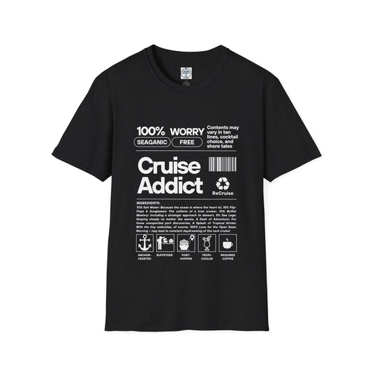 Cruise Addict Softstyle T-Shirt – 100% Ring-Spun Cotton, Lightweight Comfort, DTG Front Print