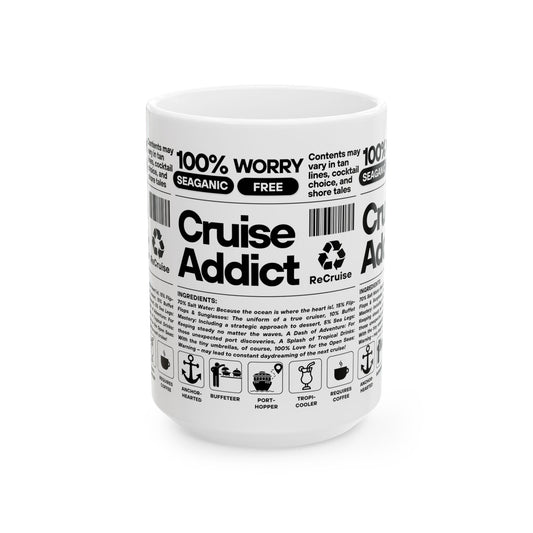 Cruise Addict White Mug, 15oz