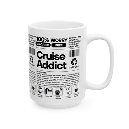 Cruise Addict White Mug, 15oz
