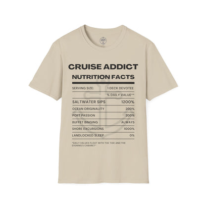 Cruise Addict Nutrition Label T-Shirt  Unisex Softstyle Shirt